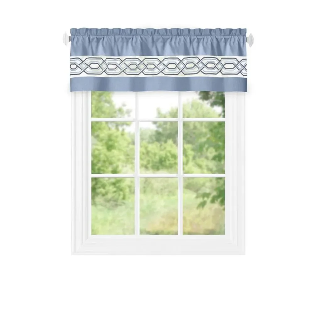 PowerSellerUSA Crisp & Clean Minimalist Two-Tone Window Curtain Set with